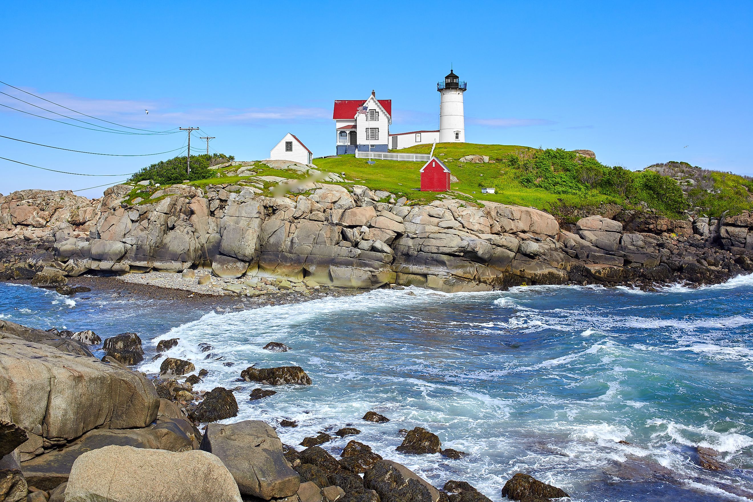 Beautiful Nubble Lighthouse in Maine State on the east coast of USA