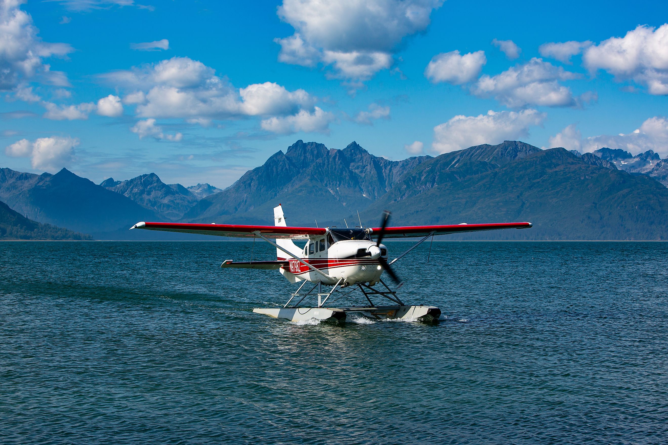 Lake Clark National Park and Preserve, Cook Inlet, Kenai Peninsula, Alaska, Floatplane, Mount Iliamna Volcano