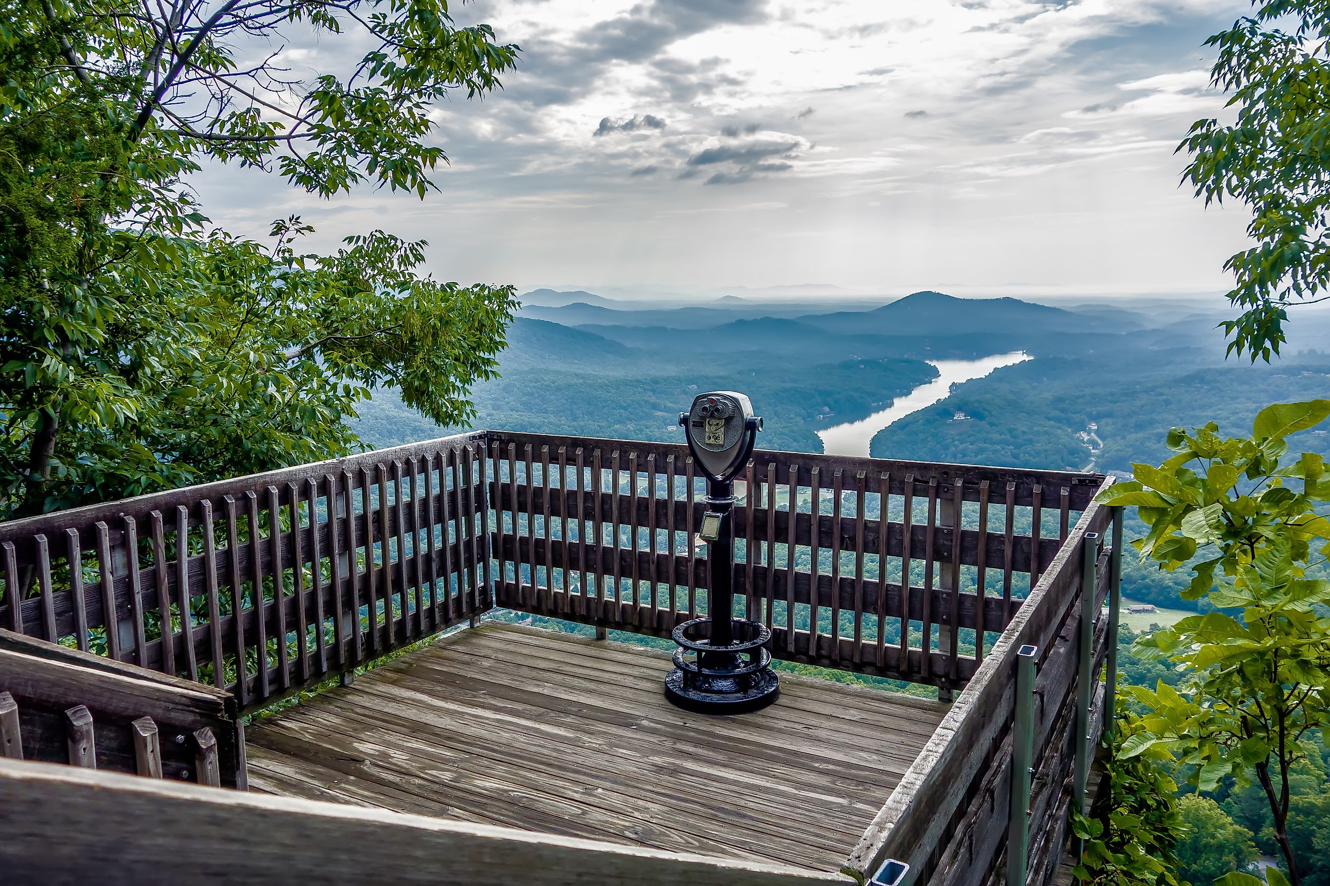 lake lure and chimney rock landscapes