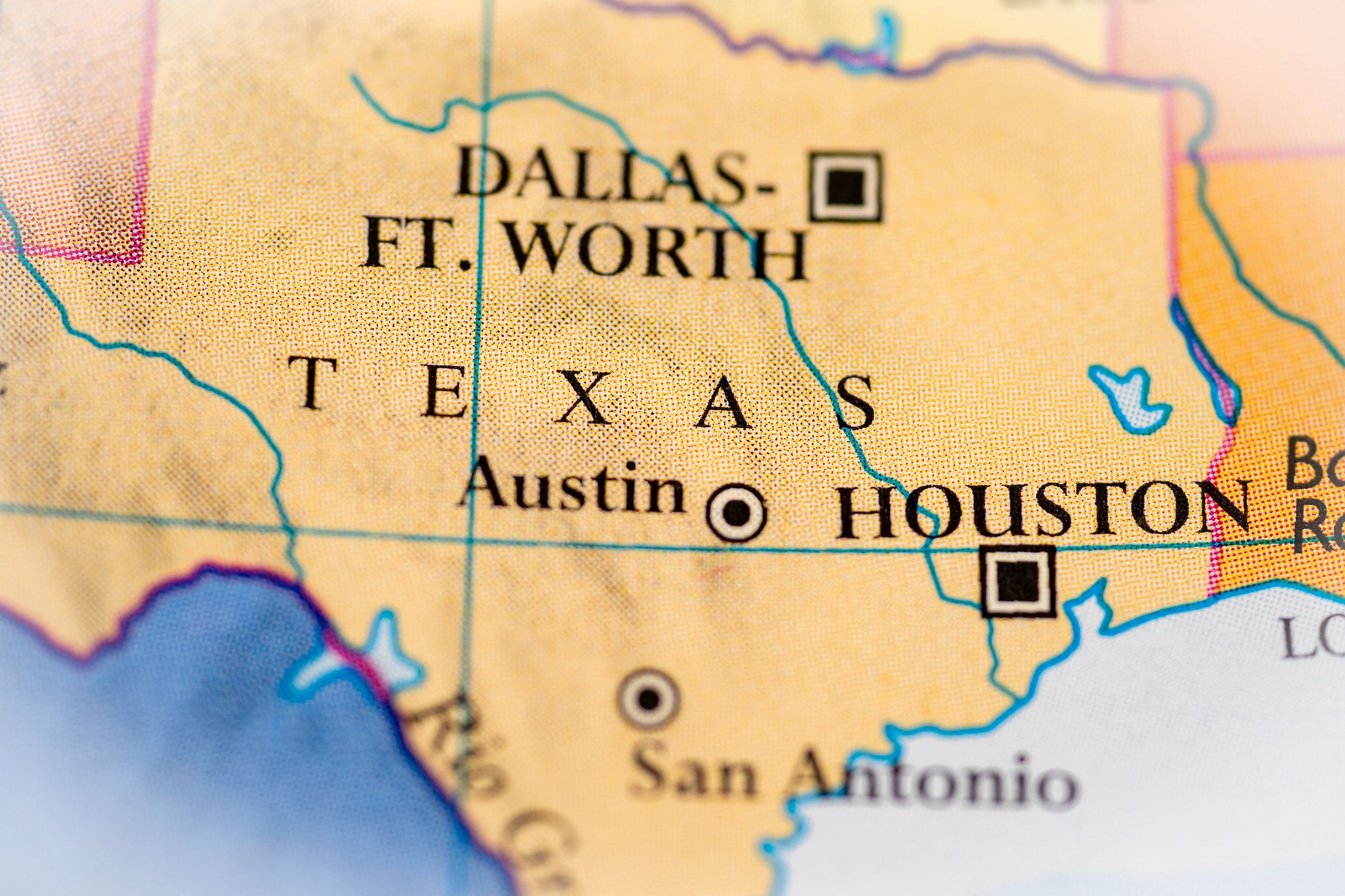 Texas, United States highlighted on a world map.