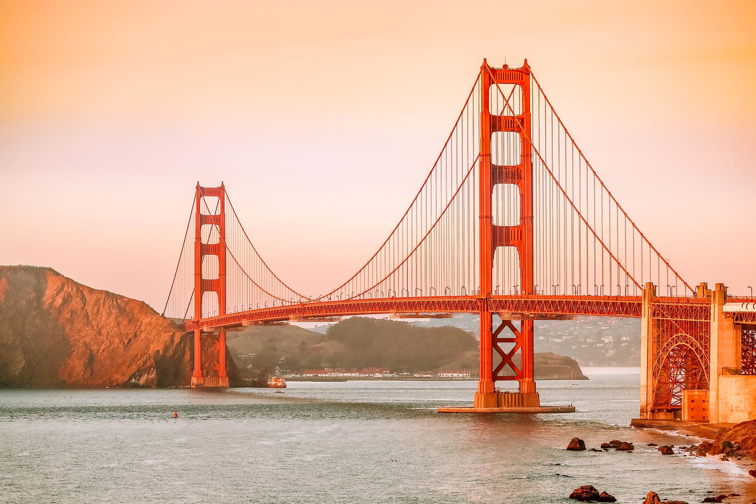 Beautiful view of the Golden Gate Bridge in San Francisco