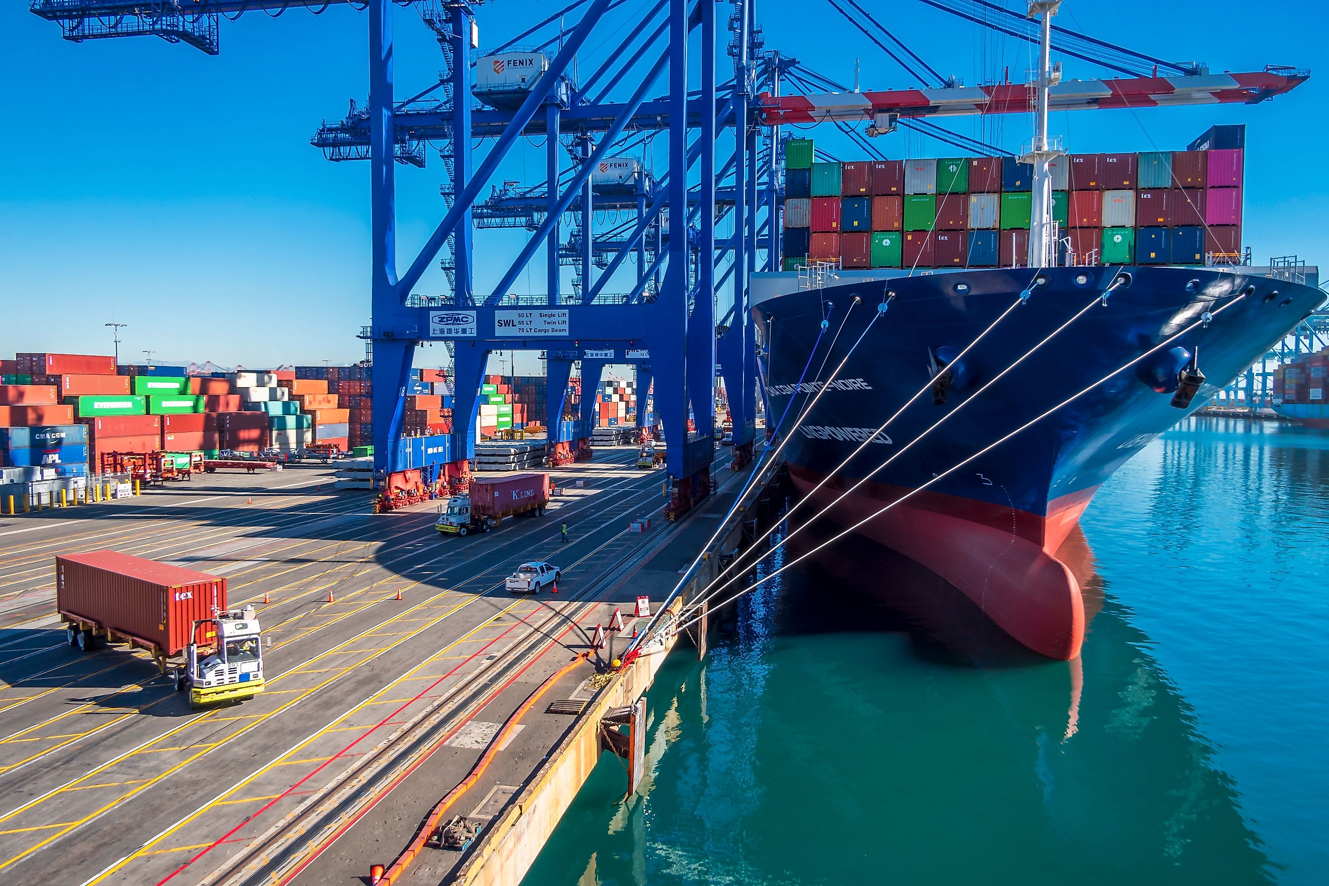 Fenix marine terminal. Port of Los Angeles, California.