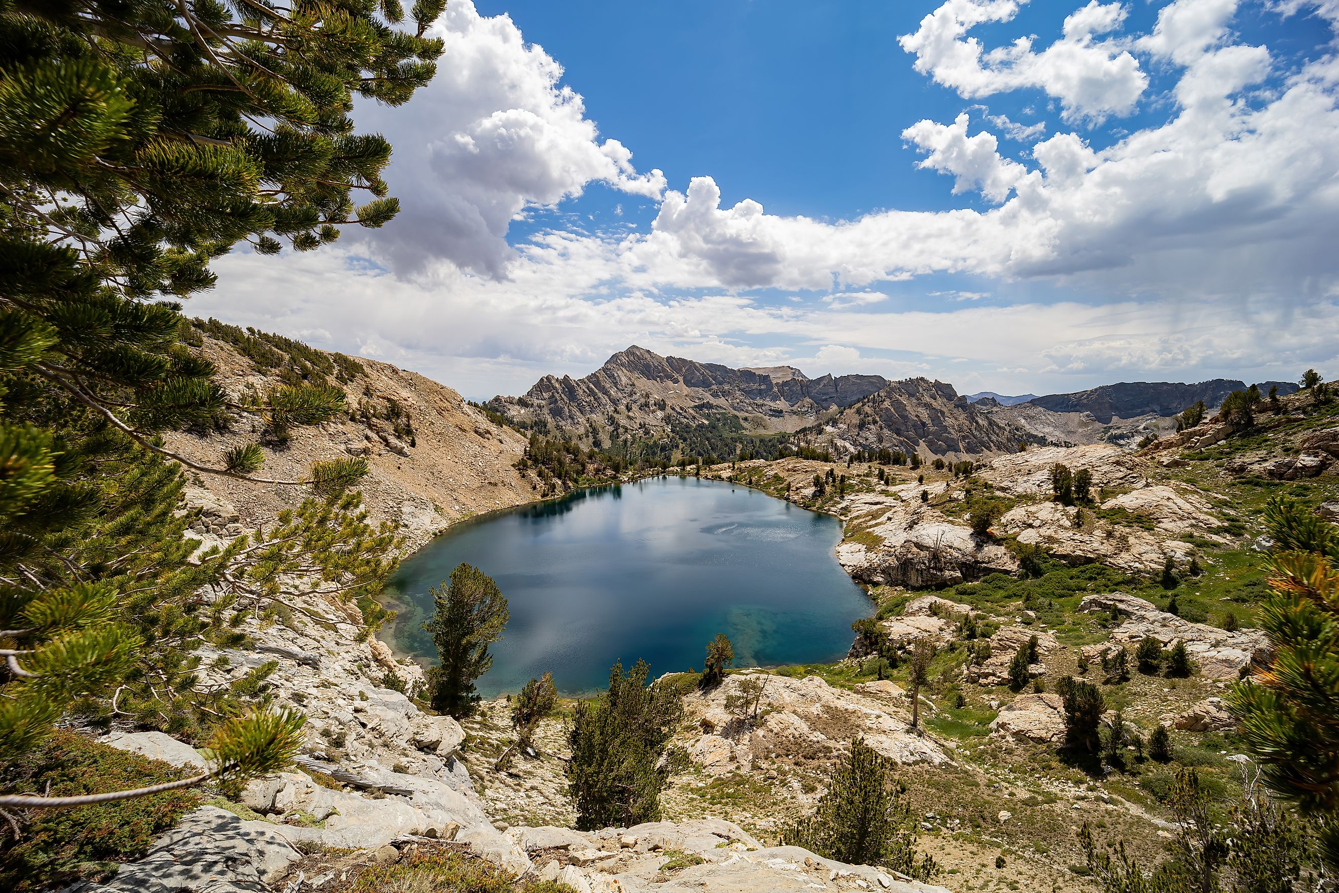 Afternoon view of the beautiful Liberty Lake at Ruby Mountain, Nevada, USA