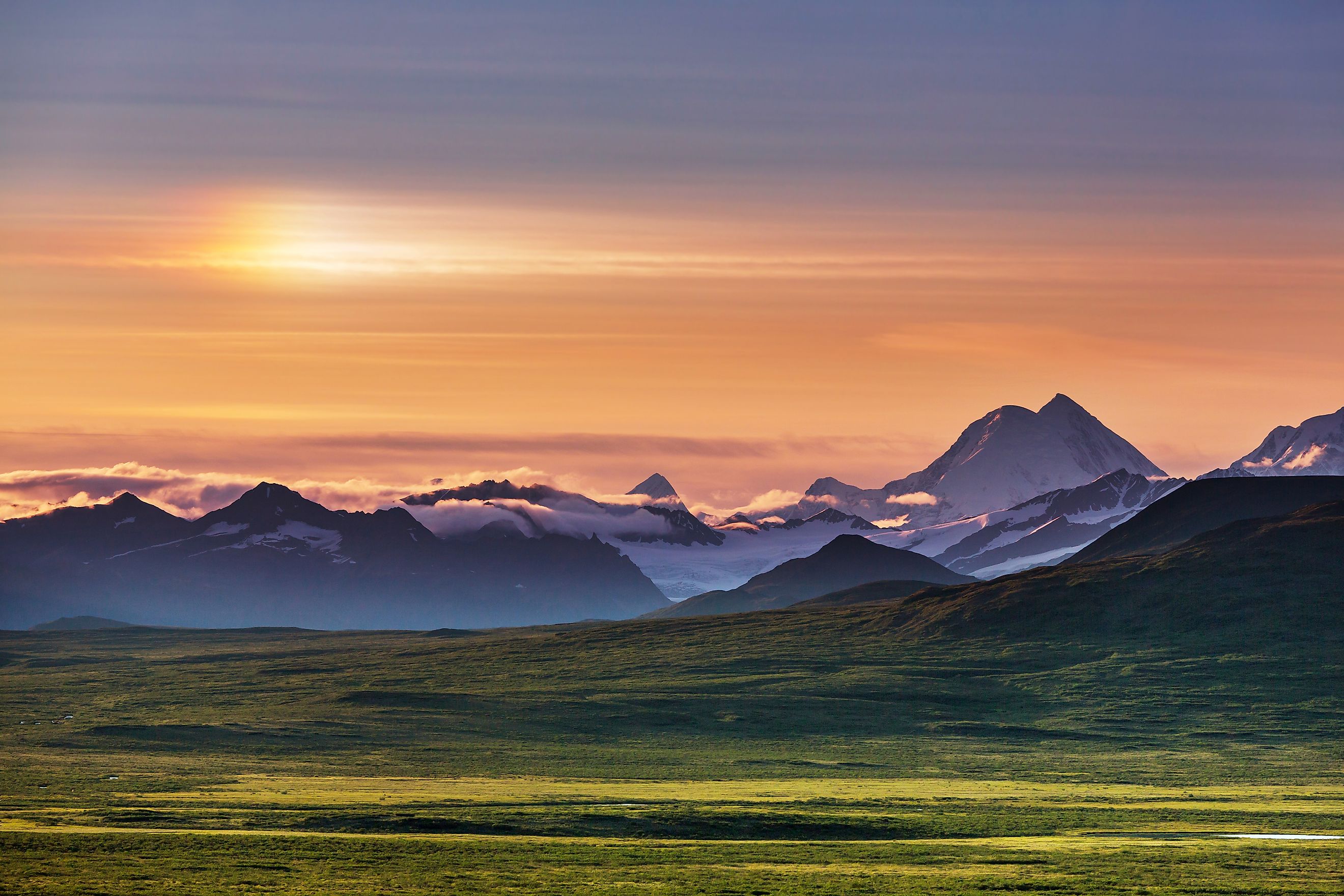 Mountains of Alaska in summer