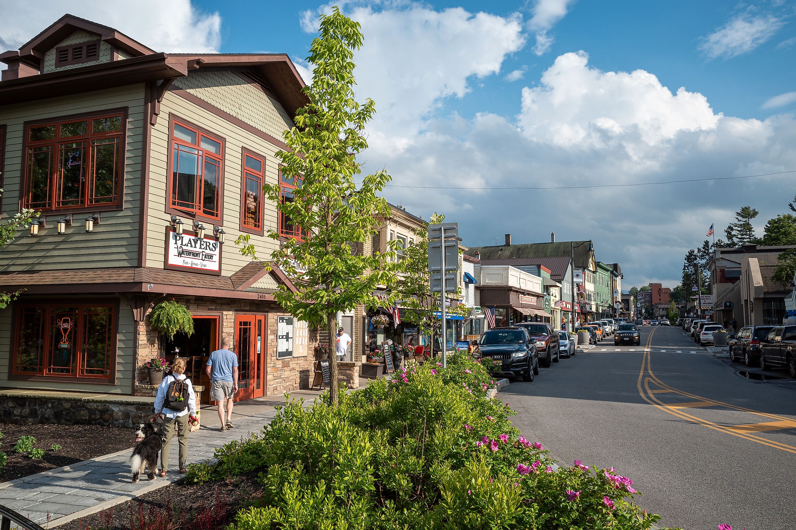 Main Street in downtown Lake Placid, Upstate New York. Editorial credit: Karlsson Photo / Shutterstock.com