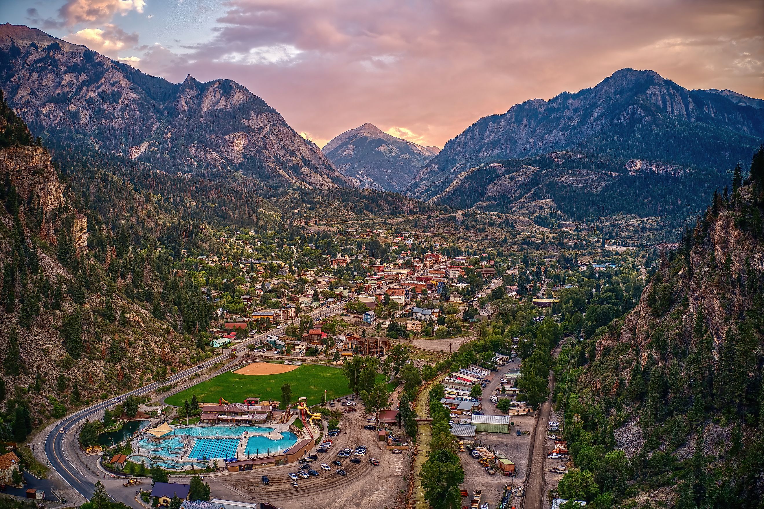 Ouray is a Tourist Mountain Town with a Hot Springs Aquatic Center