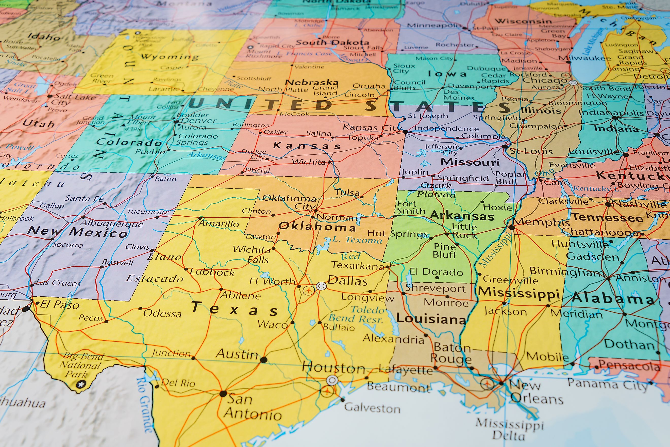 US Map. Editorial credit: Alexander Lukatskiy / Shutterstock.com