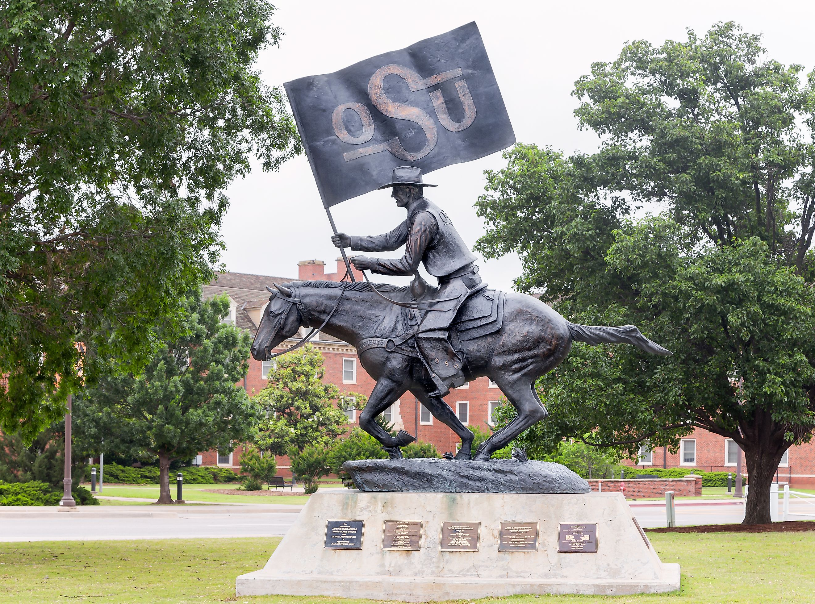 The OSU Spirt Rider on the campus of Oklahoma State University. Editorial credit: Ken Wolter / Shutterstock.com