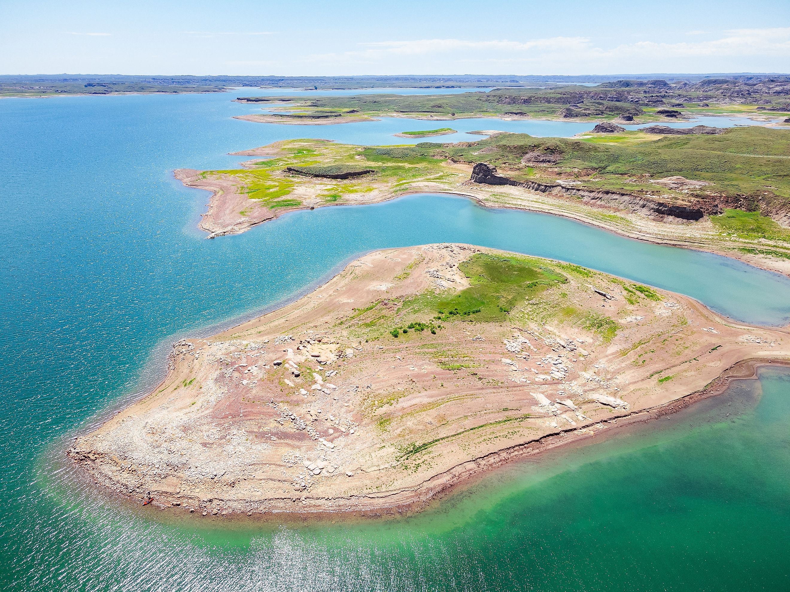 Lovely day paddling around Fort Peck, Montana
