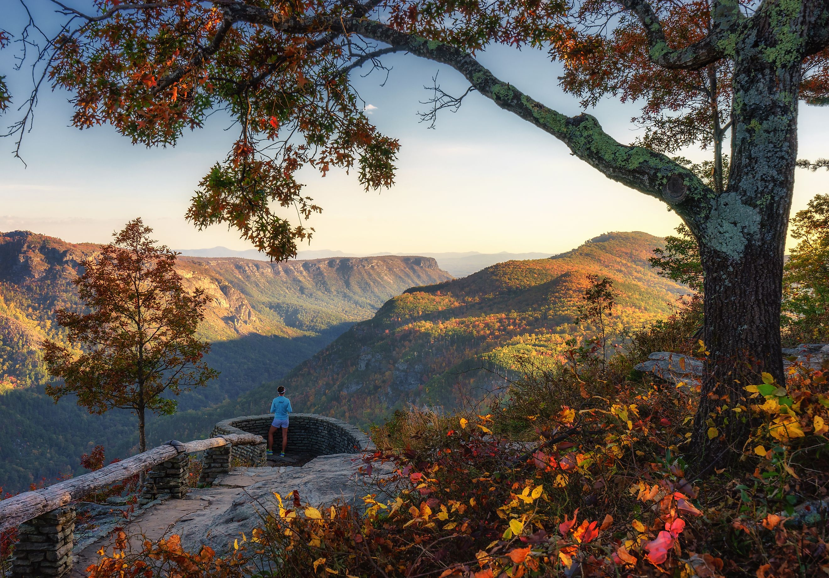Autumn view of the Linville Gorge Wilderness from Wisemans Point Overlook