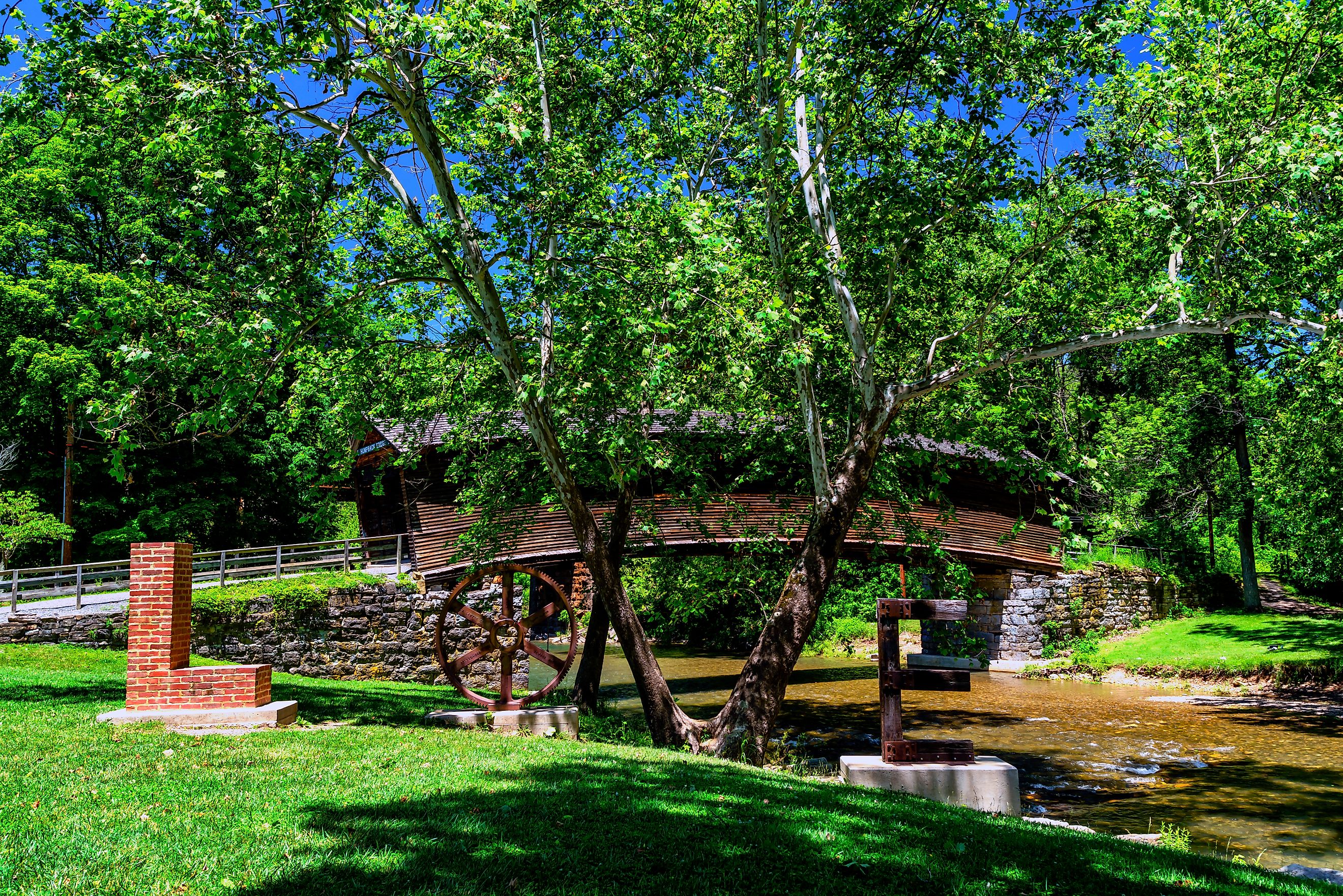 Humpback Bridge, built in 1857, located just west of Covington, Virginia. Editorial credit: Malachi Jacobs / Shutterstock.com