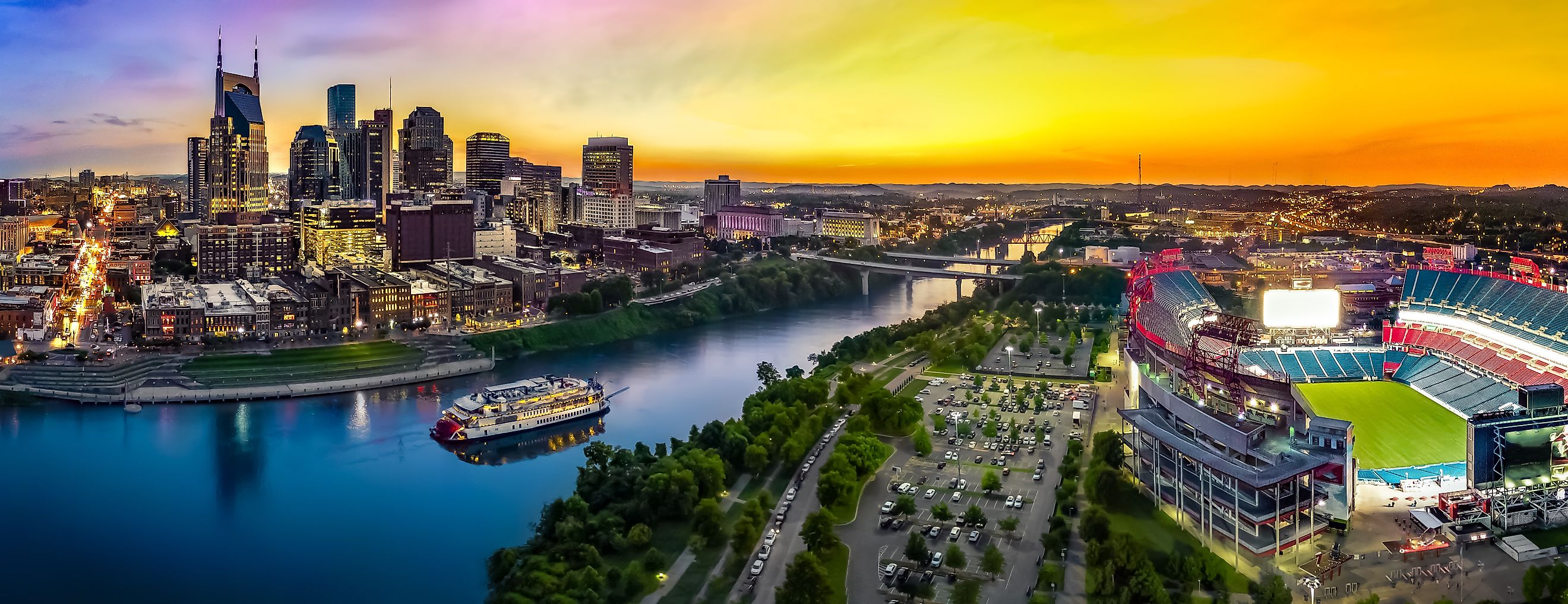 Nashville Skyline with stadium