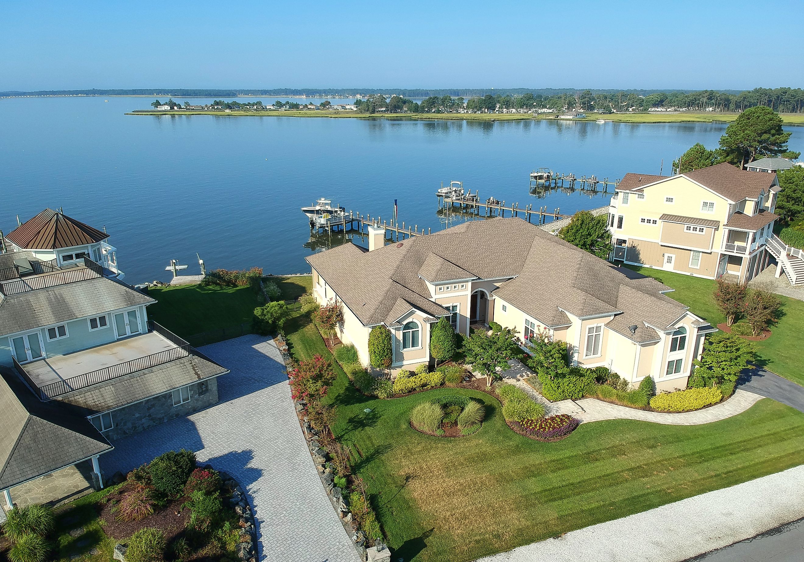 Rehoboth Beach, Delaware. Luxury waterfront homes by the bay. Editorial credit: Khairil Azhar Junos / Shutterstock.com